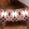 Stofa bench upholstered in velvet fabric designed by Emma of Semper Hopkins Upholstery and Interiors