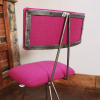 Handmade Industrial designed chair in Linwood Italian wool Pink