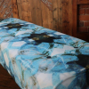 Bench upholstered in velvet fabric designed by Semper Hopkins Upholstery and Interiors