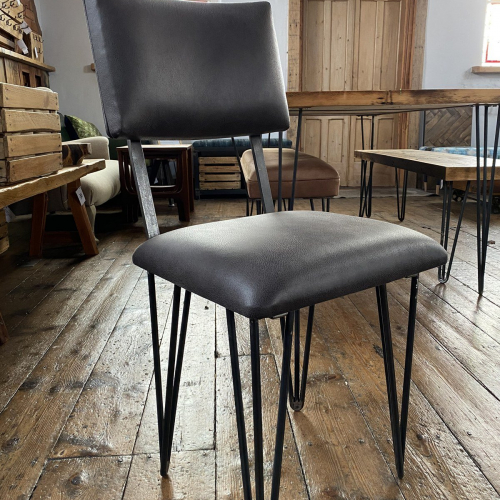 Bespoke Hand Made Seating, Hairpin Leather Dining Chairs
