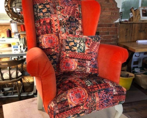 custom upholstered armchair
