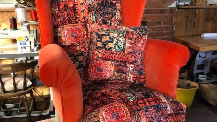 custom upholstered armchair