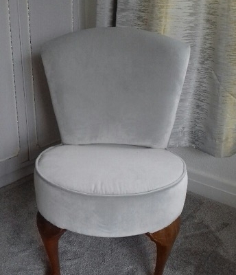 Custom fabric bedroom chairs