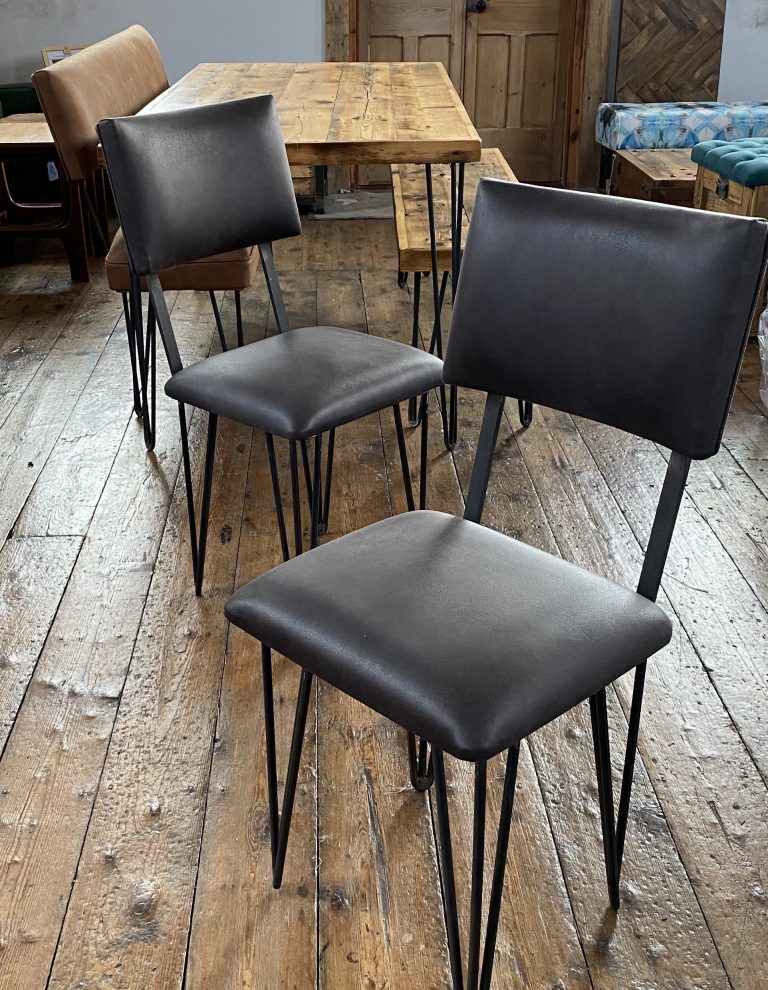Leather custom industrial chairs