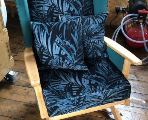 ReUpholstered rocking chair