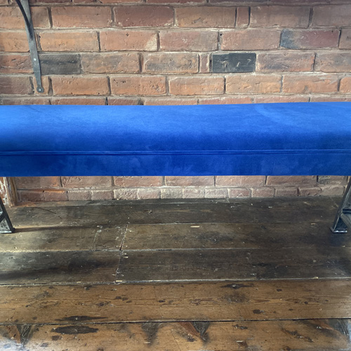 Velvet fabric industrial bench