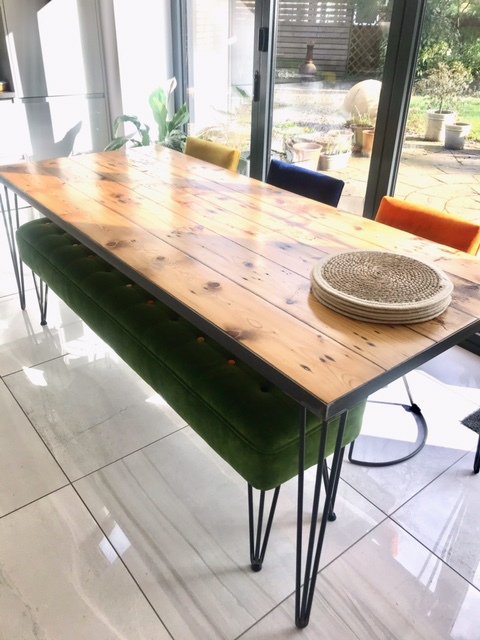 Custom reclaimed wood dining table