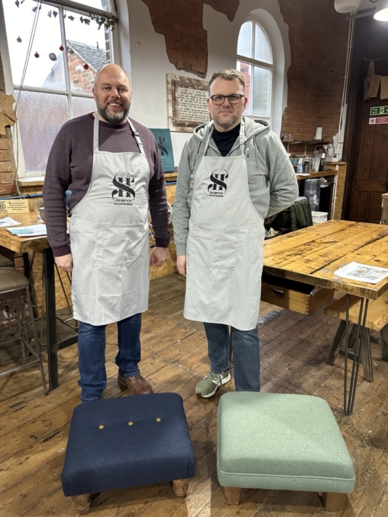 Upholstery Workshop brothers Simon and Mark