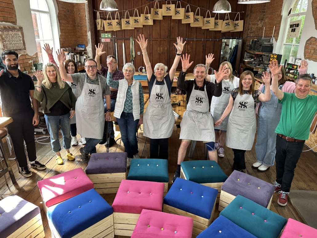 Team Building Activities - Fabric Pin Board Making