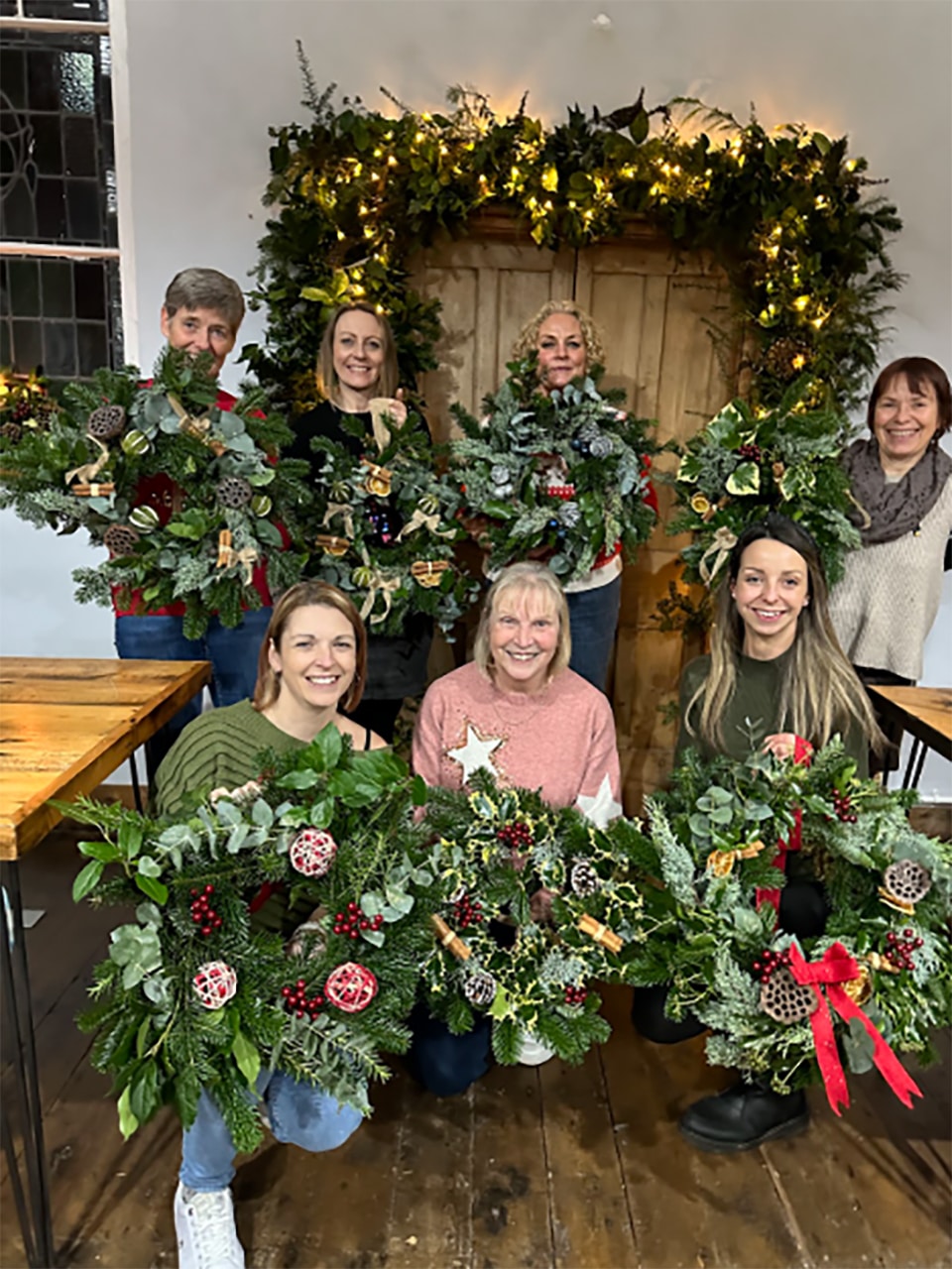 Making a spring wreath